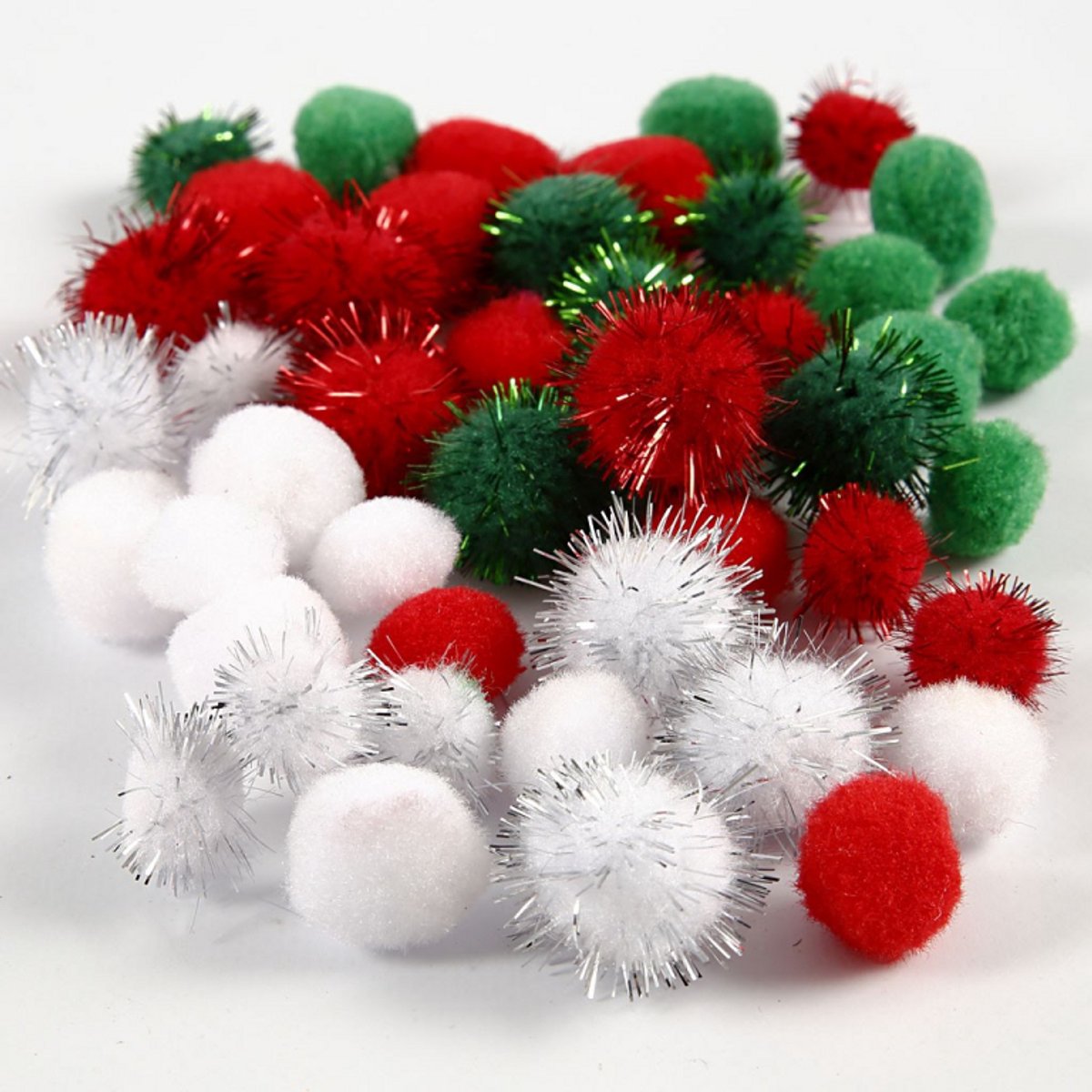 Creativ Company Pompons Weihnachten, 48 Stück.