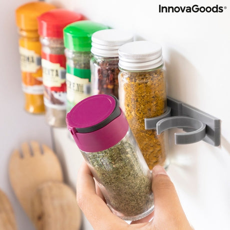 Innovagoods - Jarlock - Gewürzregal - selbstklebend und teilbar - hängend - 5x