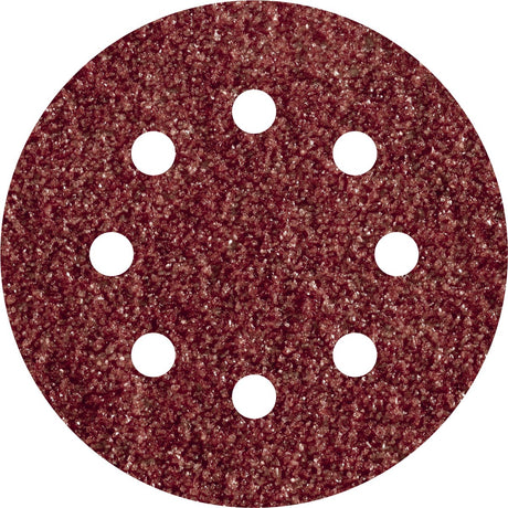 Wolfcraft – Schleifpapier Körnung 80 – 115 mm – 25 Stück – für Schleifmaschinen – Klettbefestigung – 2271100
