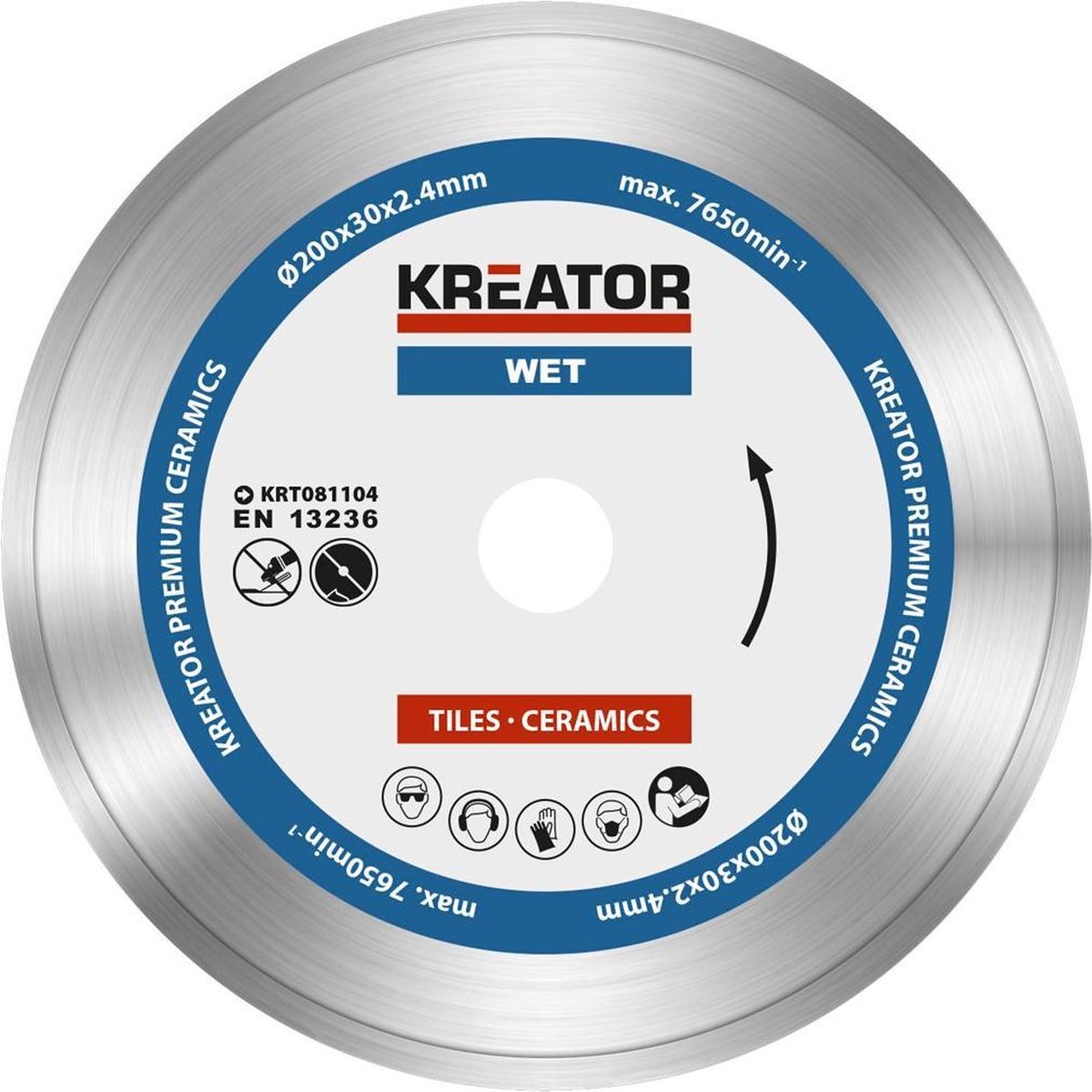 Kreator - accessories - krt081104 - diamantschijf - ø 200mm