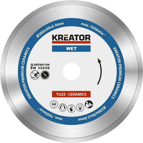 Kreator - accessories - krt081104 - diamantschijf - ø 200mm