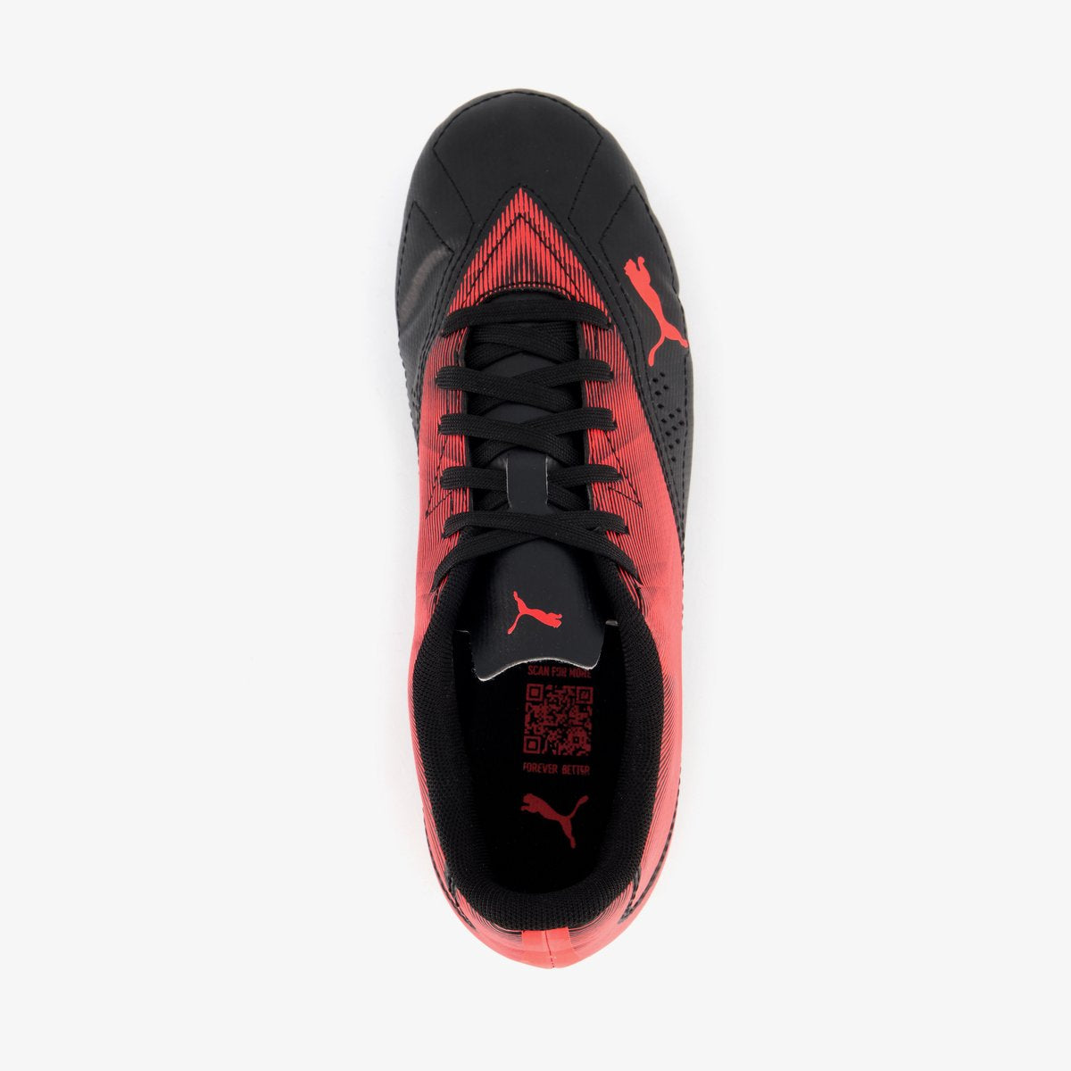 Puma rapid fg ag jr unisex sportschoenen - black-ultra red