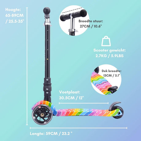 Volare Boldcube großer dreirädriger Roller – Crystal Rubix