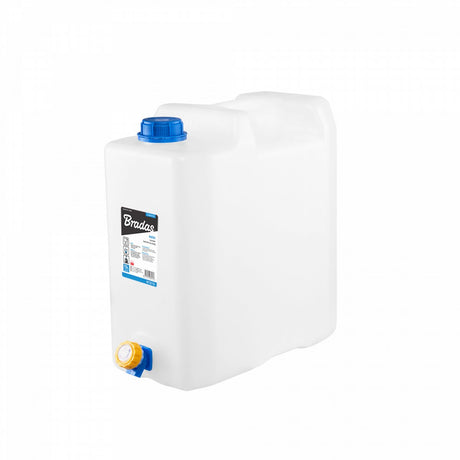 Bradas-Serie – Wassertank mit Wasserhahn – 15 l – zertifiziertes Material – weiß transparent
