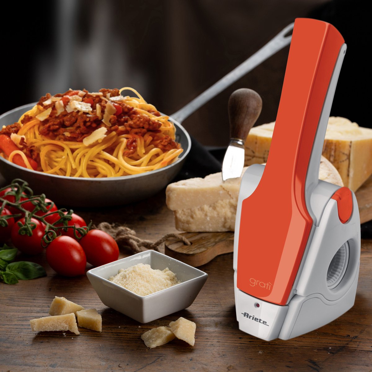 Ariete 0440 a1 – gratì – elektrische Reibe – für Käse, Schokolade, Nüsse, Brot – mehr als 100 Gerichte mit einer Ladung – kabellos