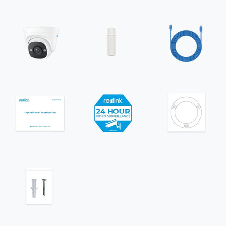 Reolink 2k 5mp poe ip beveiligingscamera met persoons voertuigdetectie, buiten, 30 meter nachtzicht, audio-opname