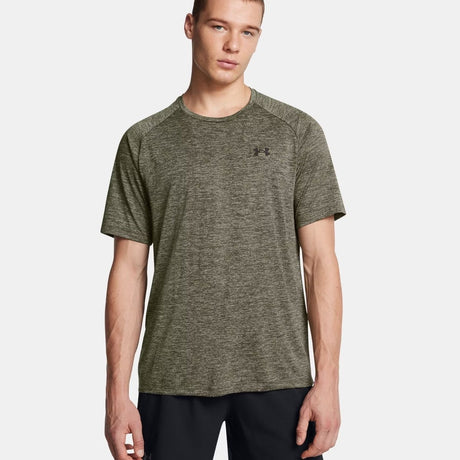 Under Armour UA Tech 2.0 SS Tee-Grn Herren-Sportshirt – Marineblau oder Grün – Schwarz