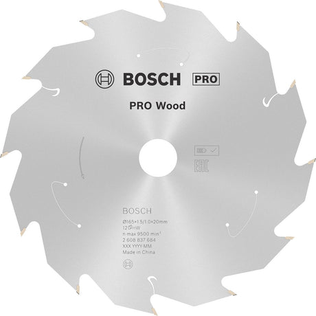 Bosch Profi-Kreissägeblatt Pro Wood Akku | ø 165 x 1,5 x 20 mm 24t - 2608837685