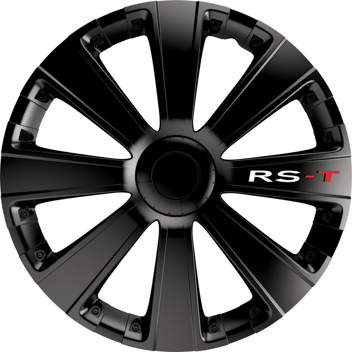Carpoint Hubcaps Rs-T 14 Zoll schwarzer Set von 4