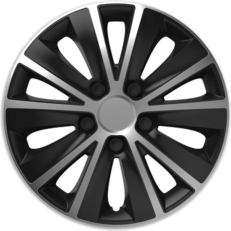 Versaco Rapide Radkappen – Silber Schwarz – 16 Zoll – 4 Stück