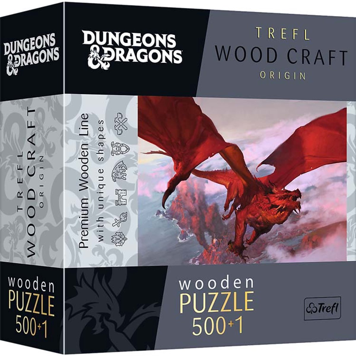 Trefl Puzzle Alter roter Drache - Dungeons Dragons Fantasy 500 Teile.