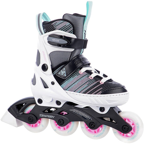 Tempish Systent Inlineskates – Inline-Skates – verstellbar – Kinder – Weiß Schwarz Rosa – Größe 37–40