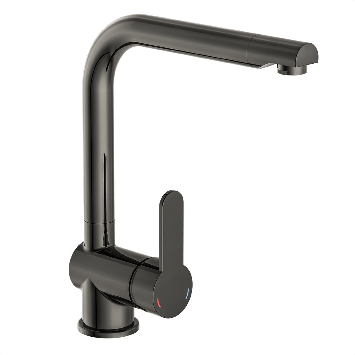Schütte Eenknops -Mixer mit einem hohen Ausguss Rio High Gloss Graphitfarbe