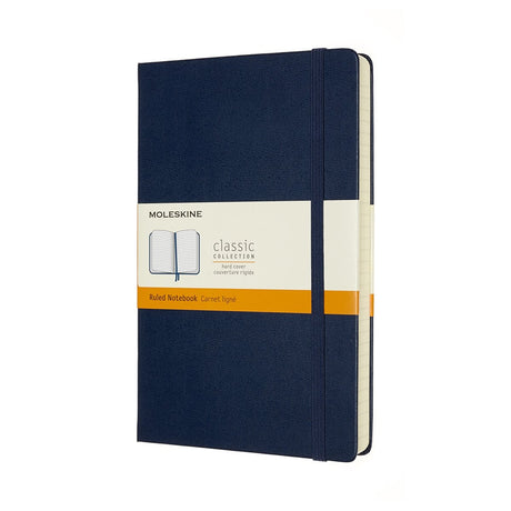 Klassisches Moleskine-Notizbuch – erweitert – groß – Hardcover – liniert – Saphirblau