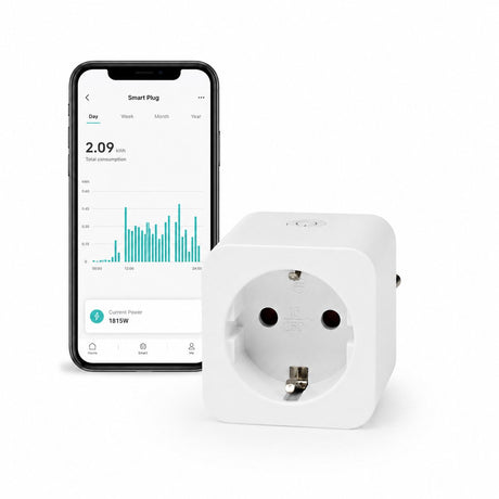 Nedis Smartlife Smart Plug – WLAN – IP21 – Energiezähler – 3680 W – Typ F (CEE 7 3) – 0 – 55 °C – Android iOS – Weiß – 1 Stück