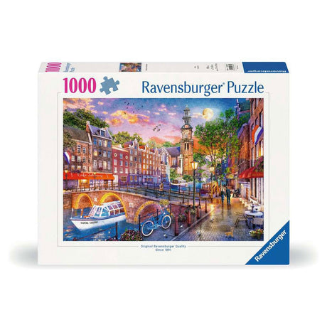 Ravensburger Puzzle Amsterdam Sonnenuntergang – 1000 Teile Pappe.