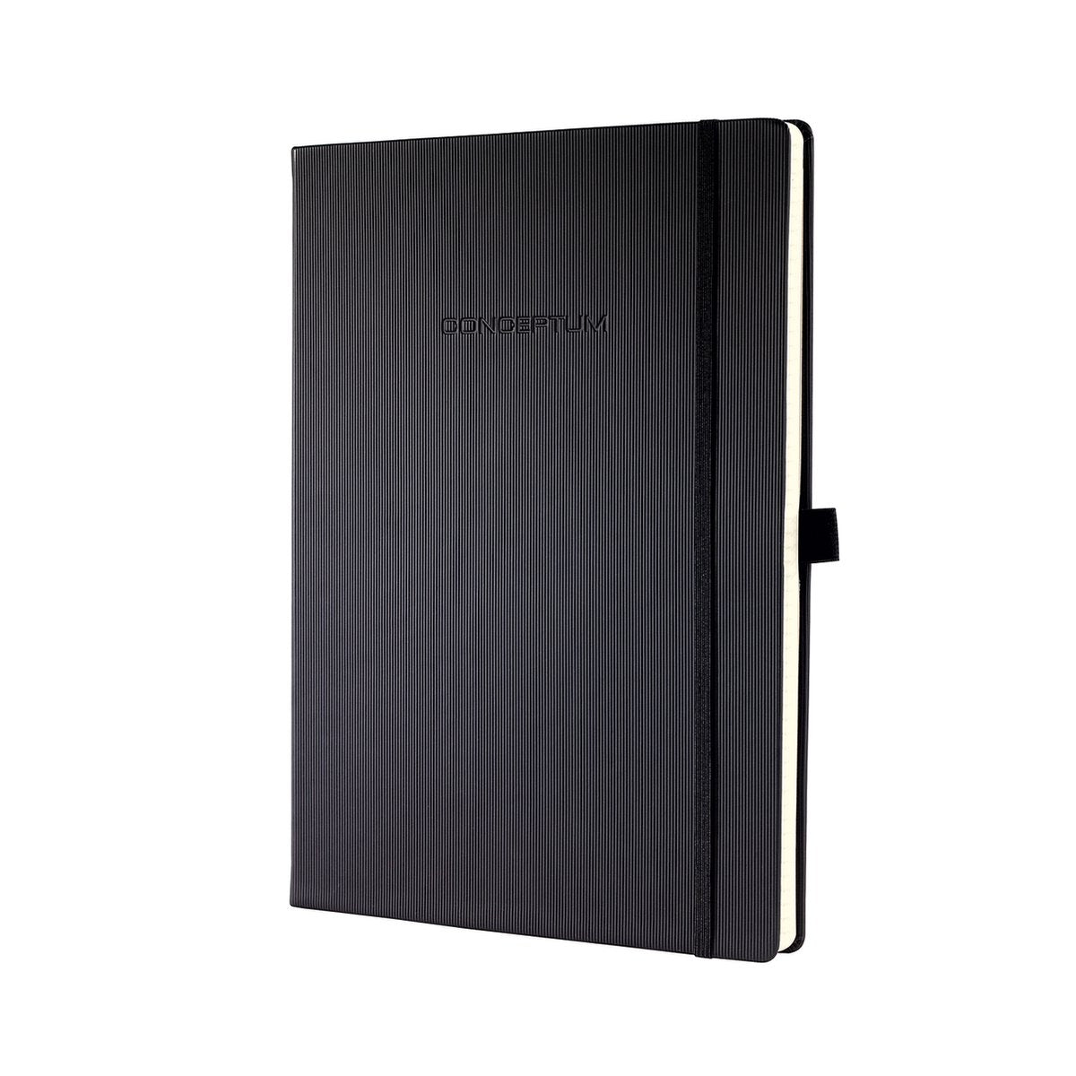 Sigel Notizbuch – Conceptum Pure – A4+ – Schwarz – Hardcover – 194 Seiten – 80 Gramm – Linie – SI-CO116