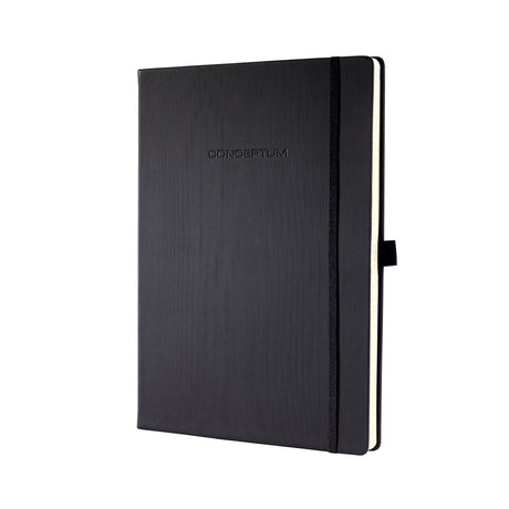 Sigel Notizbuch – Conceptum Pure – A4+ – Schwarz – Hardcover – 194 Seiten – 80 Gramm – Linie – SI-CO116
