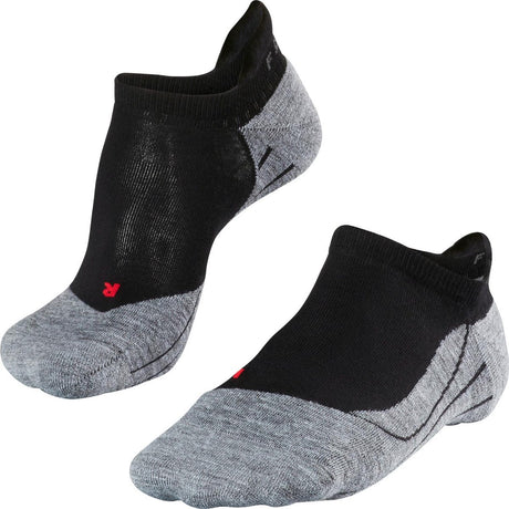 Falke ru4 Invisible Anti-Blister Baumwoll-Funktionsmaterial Laufsocken Herren Schwarz – Größe 39-41