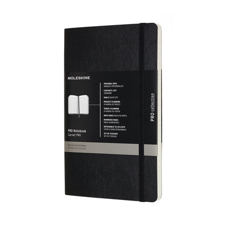 Professionelles Moleskine-Notizbuch – groß – Softcover – schwarz