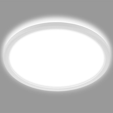 Briloner – LED-Badezimmerbeleuchtung – Deckenleuchte mit Hintergrundbeleuchtung – Badezimmer-Deckenleuchte – IP44 – ø42 cm – weiß