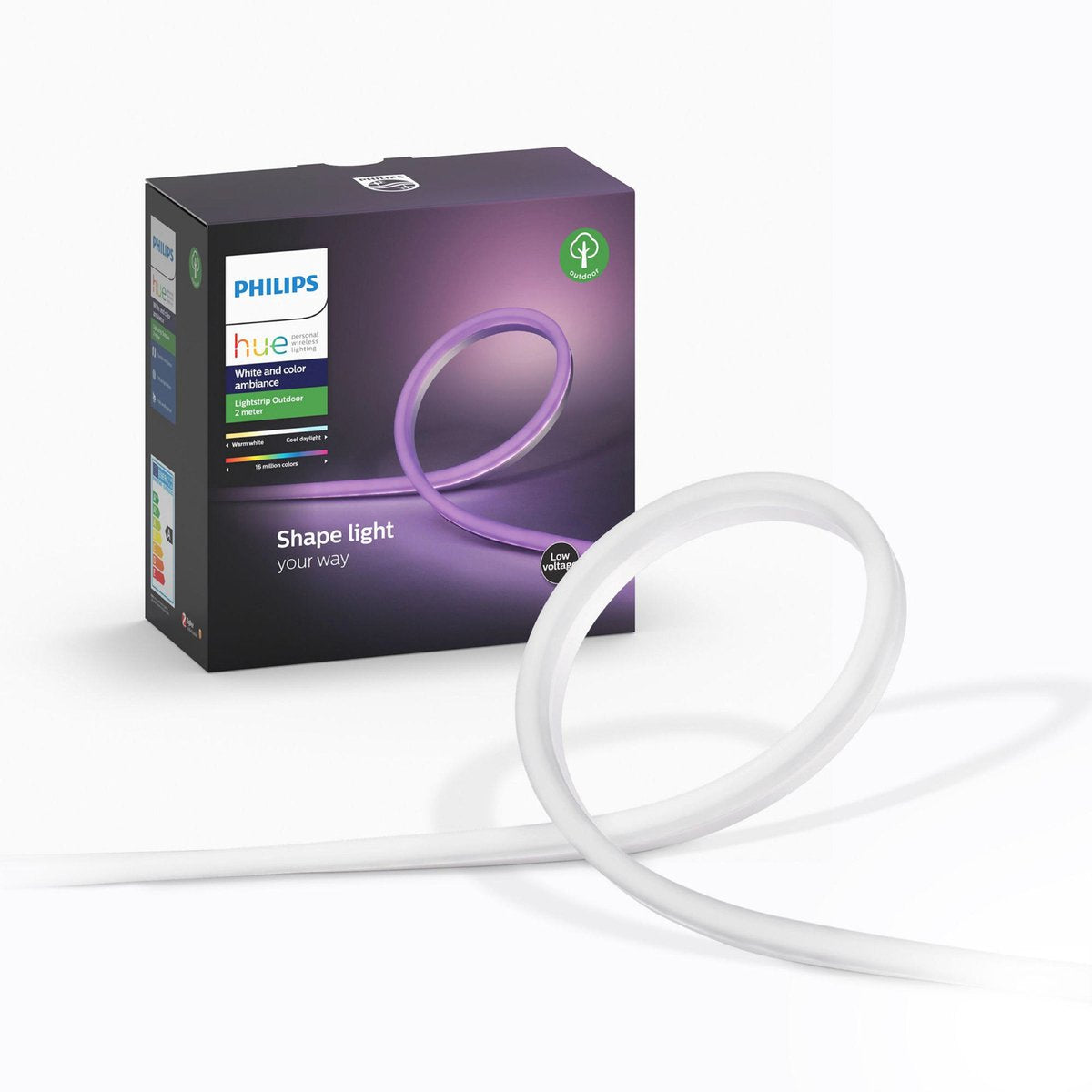 Philips hue lightstrip outdoor - wit en gekleurd licht - 2m