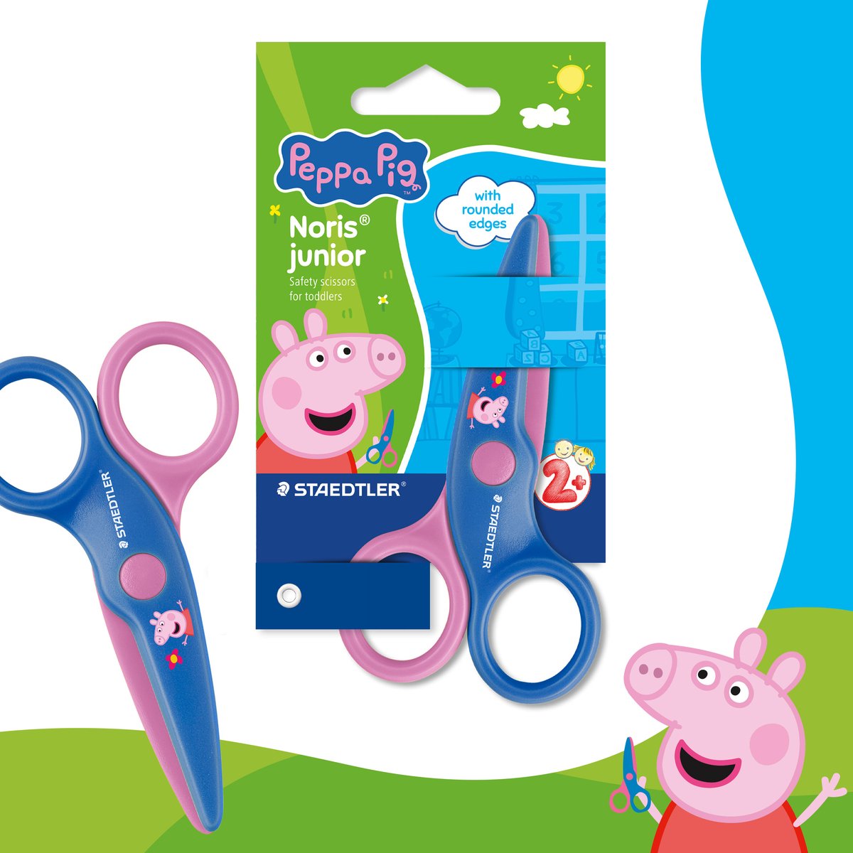 Staedtler Peppa Pig x Noris Junior Schere für Kleinkinder
