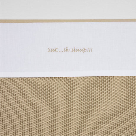 Meyco Baby psst...ich schlafe!! Bettlaken – Sand – 100 x 150 cm – 0,3 Tog
