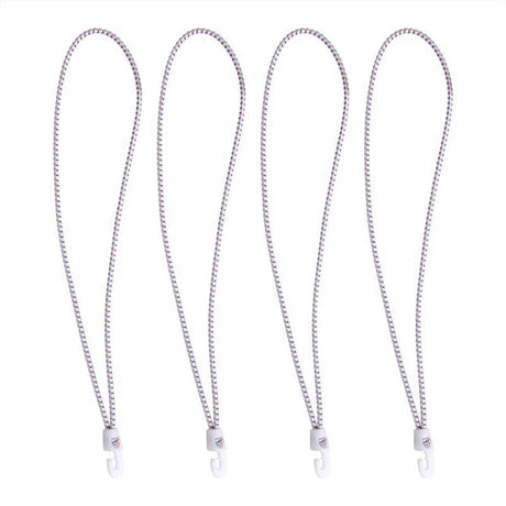 Proplus zeilbinder met nylonhaken - 35 cm - wit - 4 stuks