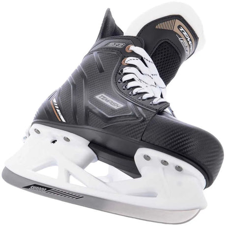 Tempish - FS3 - Eishockey-Schlittschuhe - Kinder-Schlittschuhe - Schwarz - Stabile Knöchelunterstützung mit Komfortfutter - Größe EU 35-38