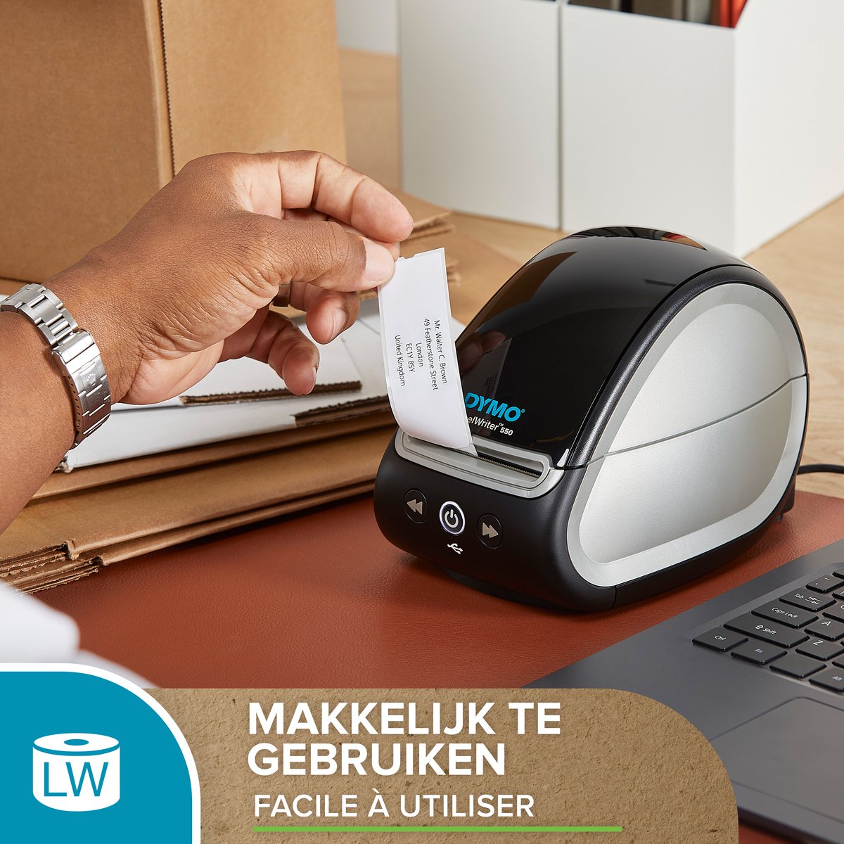 Dymo Original-Labelwriter-Rücksendeadressenetiketten | 25mm x 54mm | 24 mit je 500 Etiketten (12.000 selbstklebende Etiketten) | passend für die Labelwriter-Etikettendrucker | Hergestellt in Europa