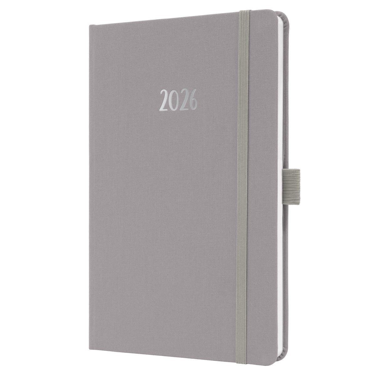 Sigel weekagenda feel 2026 - formaat a5 - pearl grey - hardcover - si-j6403