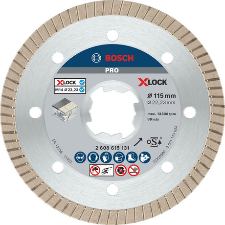 Bosch Zubehör 2608615131 x-lock Diamanttrennscheibe 115 mm Durchmesser 115 mm 1 Stück(e)