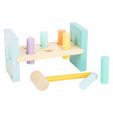Kleiner Fuß - Hammerbank aus Holz Pastell, 8-tlg.