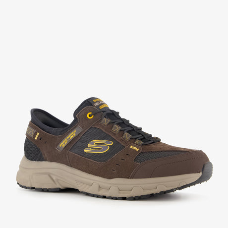 Skechers slip-ins heren wandelschoenen cat. a bruin - maat 44 - extra comfort - memory foam