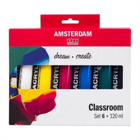 Lernset für Acrylfarben der Amsterdamer Standardserie | 6 x 120 ml