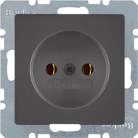 Berker q1 inbouw wandcontactdoos 1-voudig antraciet