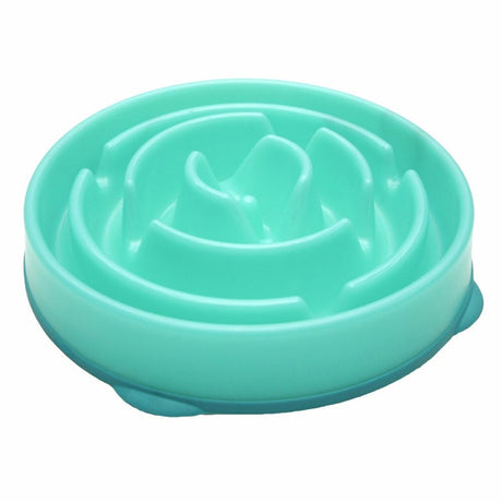 Outward Hound Fun Feeder – Fressnapf für Hunde – 6 Farben und 3 Größen – vom Tierarzt empfohlener langsamer Napf – Medium Mini – Blau