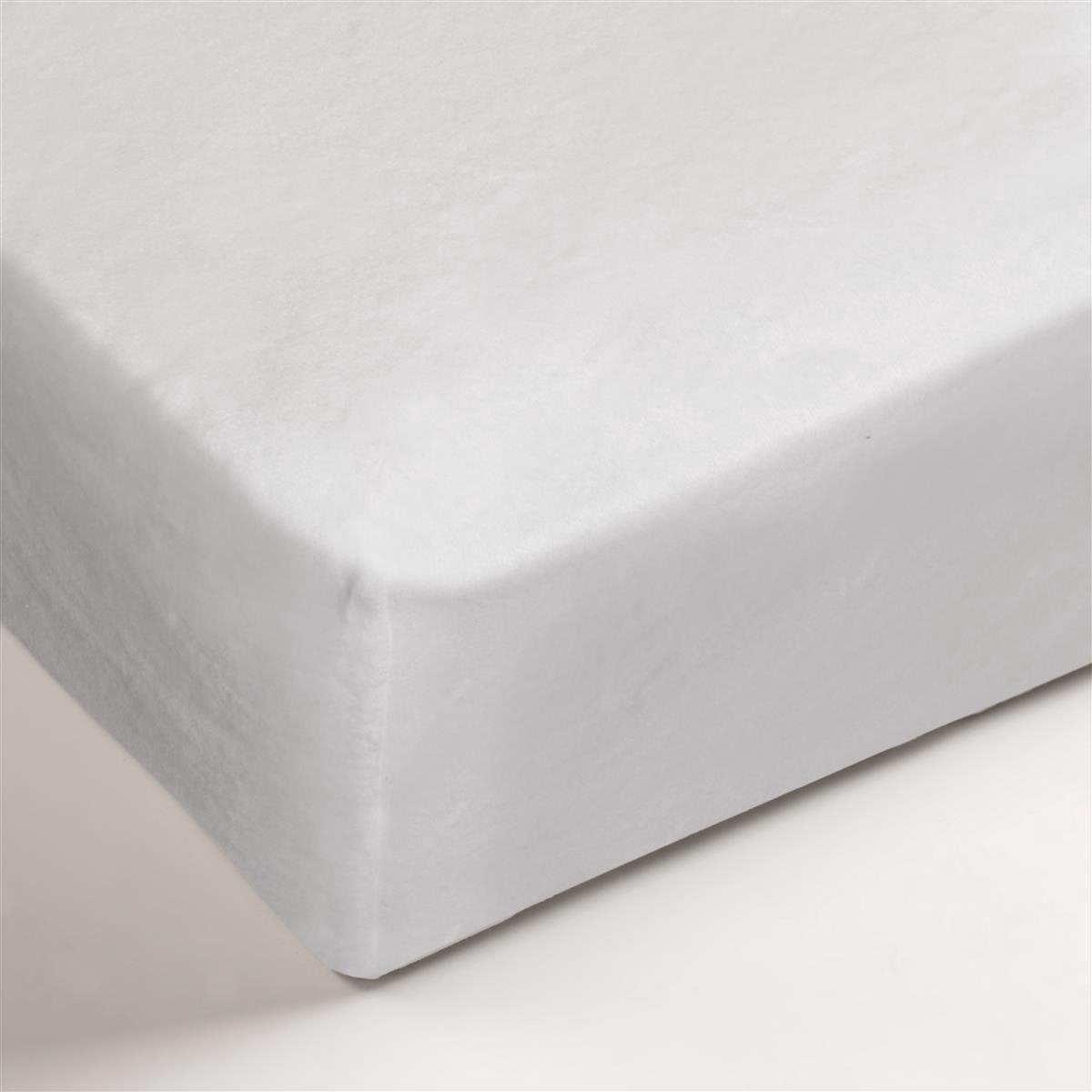 Ambiante - polyester - molton - hoeslaken - tweepersoons - 140x200 210 cm - wit