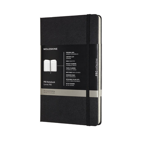 Professionelles Moleskine-Notizbuch – groß – Hardcover – schwarz