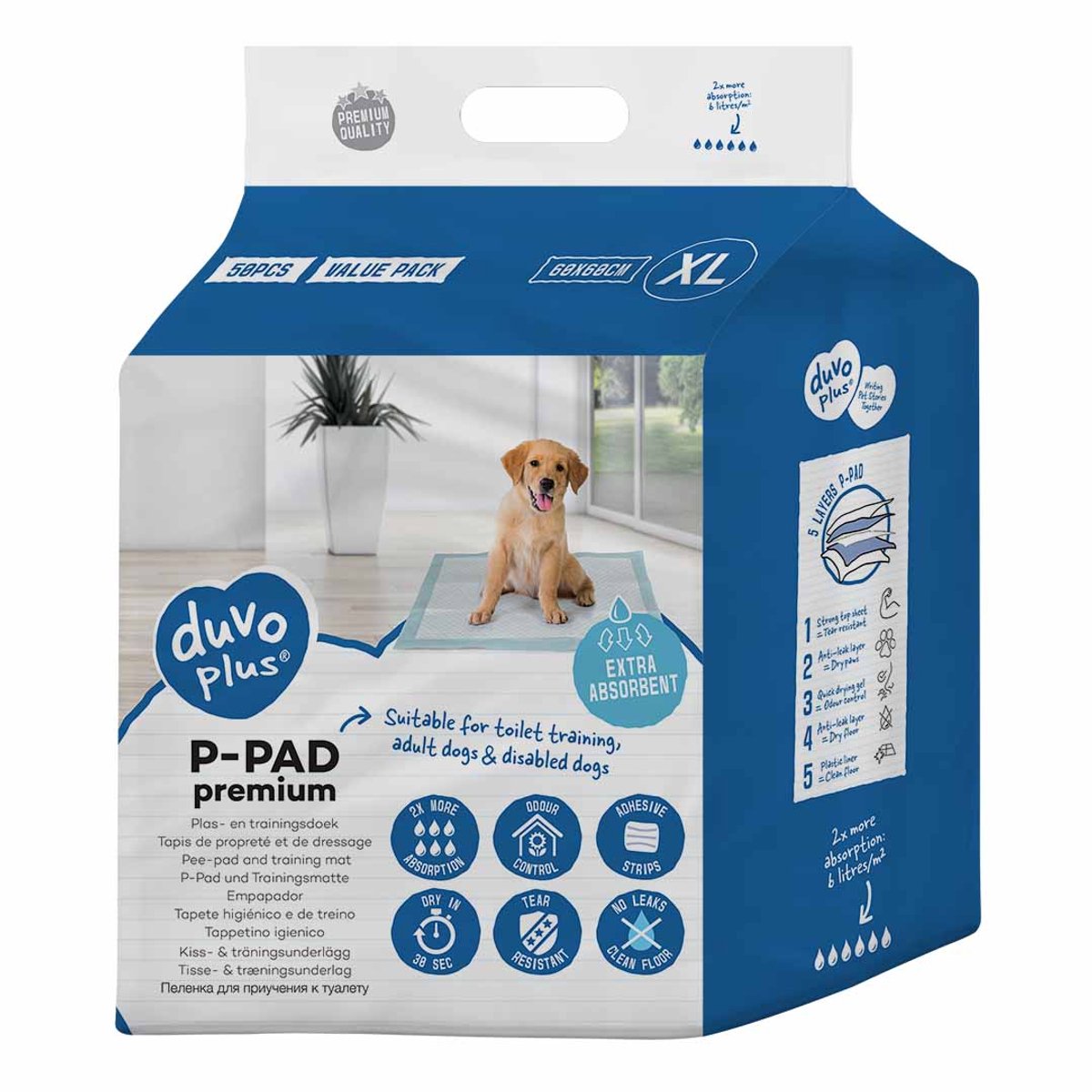 Duvo + P-Pad Premium XL - 60x60cm 50 Stück