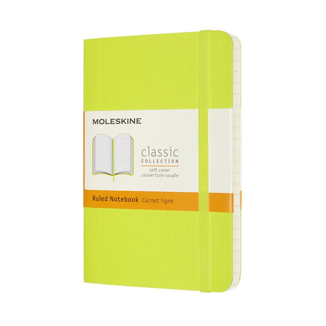 Klassisches Moleskine-Notizbuch – Tasche – Softcover – liniert – Zitronengrün