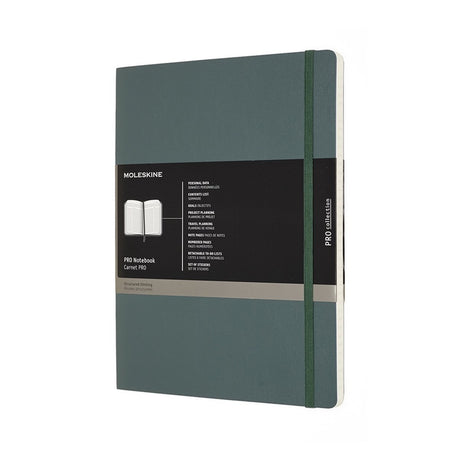 Professionelles Moleskine-Notizbuch – extra groß – Softcover – Waldgrün