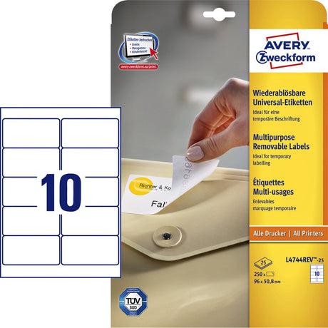 Avery Etiketten 96 x 50,5 mm Papier weiß 300 Stück