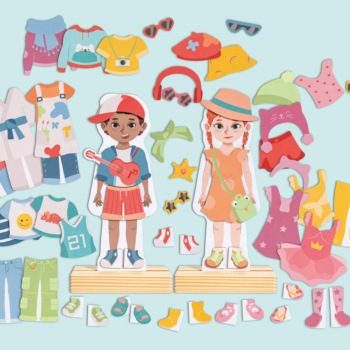 Hape magnetisches Ankleidepuzzle – kreatives Spielzeug für Kinder von 3 bis 6 Jahren, 66 Teile