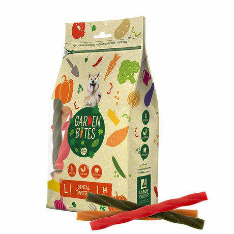 Garden Bites duvoplus – Dental Twisters Hundesnacks – Hundeleckerlis – vegetarisch, glutenfrei – groß, 14 Stück