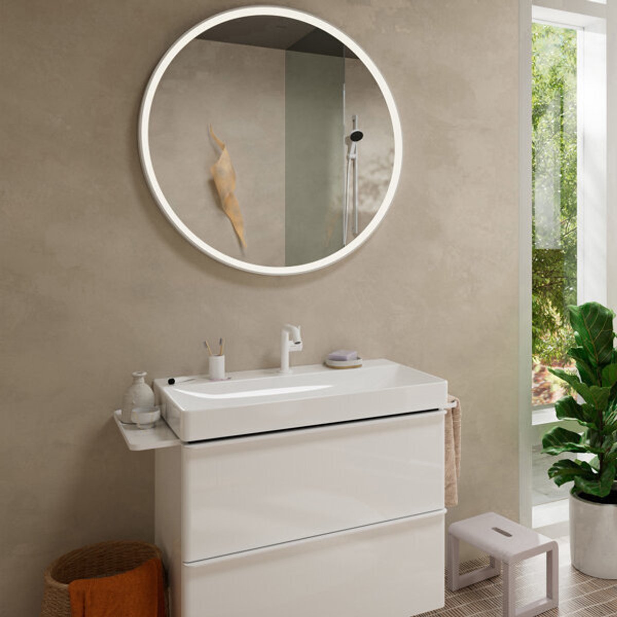 Hansgrohe tecturis s – Waschtischarmatur – Einhebelbedienung – Kaltstart energiesparend – mit Ablaufgarnitur – Größe 110 mm – Chrom