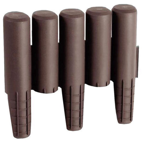 Prosperplast Randkantenpalisade ca. 270 cm – braun – Set à 10 Stück
