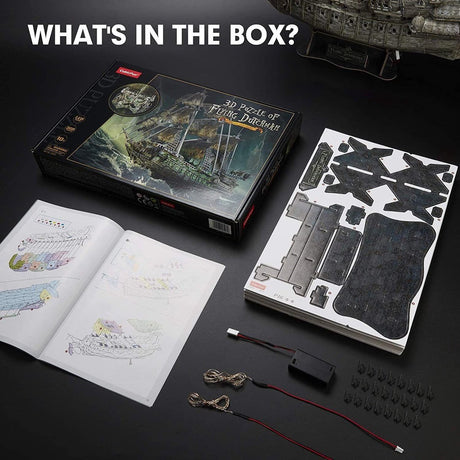 Kubisches lustiges 3D-Puzzle „fliegender Holländer“ mit LED-Beleuchtung