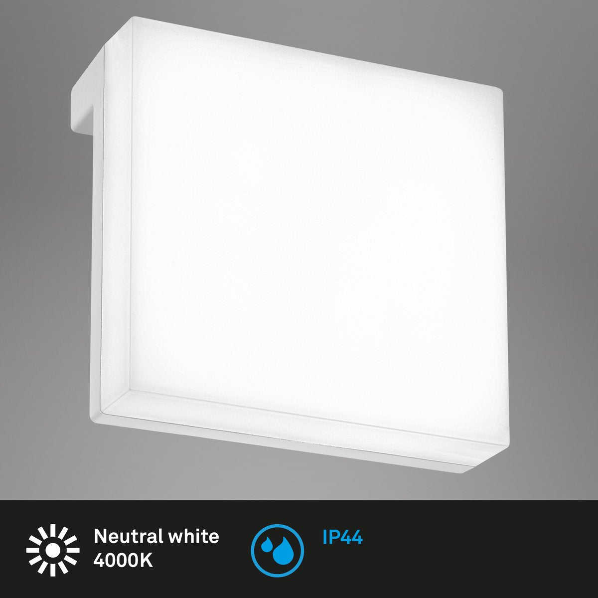 Briloner aniani – Set mit 2 Spiegellampen – Spiegelbeleuchtung Badezimmer – neutralweißes Licht 4.000 K – 6 W – 600 lm – Chrom – 8 x 8 x 3,5 cm